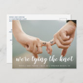 Carte Postale Faire-part Simple Photo Mariage Moderne (Devant / Derrière)