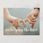 Carte Postale Faire-part Simple Photo Mariage Moderne (Devant)