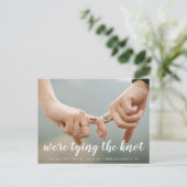 Carte Postale Faire-part Simple Photo Mariage Moderne (Debout devant)