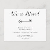 Carte Postale Faire-part Simple que nous avons déplacé la clé  (Devant)