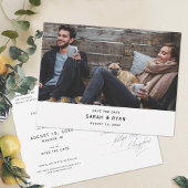 Carte Postale Faire-part Simple Save the Dates avec photo horizontale