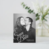 Carte Postale Faire-part Simple Script Modern Reminder Enregistrer la photo (Debout devant)