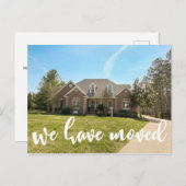 Carte Postale Faire-part Simple Script Nous avons bougé avec Photo Nouveau  (Devant / Derrière)