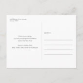 Carte Postale Faire-part Simple Script Winter Fox Noël (Dos)