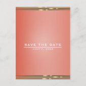 Carte Postale Faire-part Simple Stripe Chic Elegant Wedding Enregistrer la  (Devant)