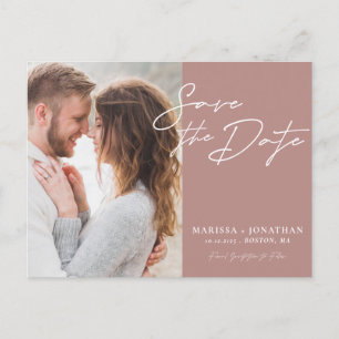 Carte Postale Faire-part Simple Typographie Moderne Photo Save The Date