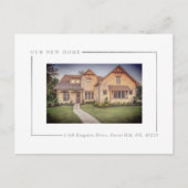 Carte Postale Faire-part Simply Chic Silver Foil Photo New Home Moving (Devant)