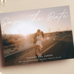 Carte Postale Faire-part Simply Elegant Photo White Text Save The Date<br><div class="desc">This is our Simply Elegant Photo White Text Save The Date Announcement Postcard - part of large collection</div>