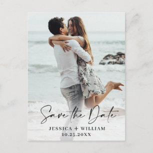 Carte Postale Faire-part Simply Elegant Wedding Hearts Save the Date Photo