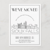 Carte Postale Faire-part Sioux Falls Modern Deco | Changement d'adresse (Devant)