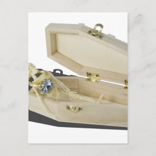 Carte Postale Faire-part SkeletonEngagementRingCoffin070515