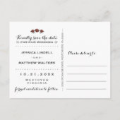 Carte Postale Faire-part Skeletons Black Grey White SAVE DATE (Dos)