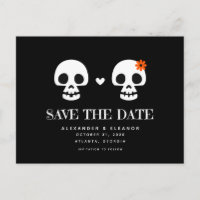 Skulls doux personnalisable Enregistrer la date Ca