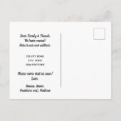 Carte Postale Faire-part Skyline de ville blanche noire que nous avons dépl (Dos)