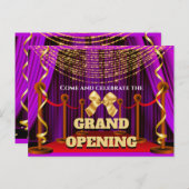 Carte Postale Faire-part Soirée VIP d'ouverture officielle en grande pompe (Devant / Derrière)