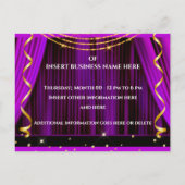 Carte Postale Faire-part Soirée VIP d'ouverture officielle en grande pompe (Dos)