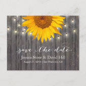 Carte Postale Faire-part Soleil Rustique & Guirlandes de Lumière Enregistre (Devant)