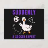Carte Postale Faire-part Soudain un expert de football (Dos)