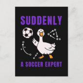 Carte Postale Faire-part Soudain un expert de football (Devant)