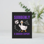 Carte Postale Faire-part Soudain un expert de football (Debout devant)