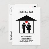Carte Postale Faire-part Sous un seul toit (Devant / Derrière)