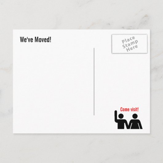 Carte Postale Faire-part Sous un seul toit (Dos)