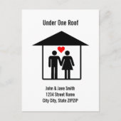 Carte Postale Faire-part Sous un seul toit (Devant)