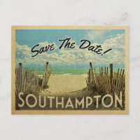 Southampton Enregistrer La Date Vintage Plage Naut
