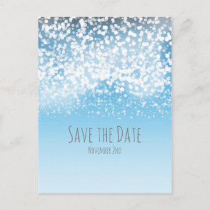 Carte Postale Faire-part Sparkling Lights Winter Wonderland Enregistrez la