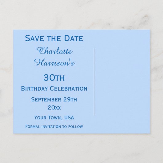 Carte Postale Faire-part Sparkly Stiletto Heel 30e anniversaire Enregistrer (Dos)