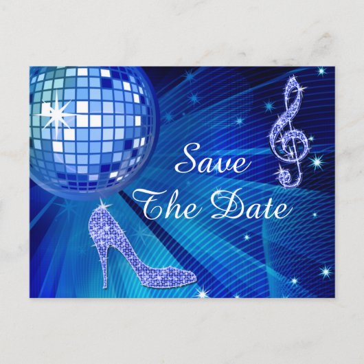 Carte Postale Faire-part Sparkly Stiletto Heel 30e anniversaire Enregistrer (Devant)