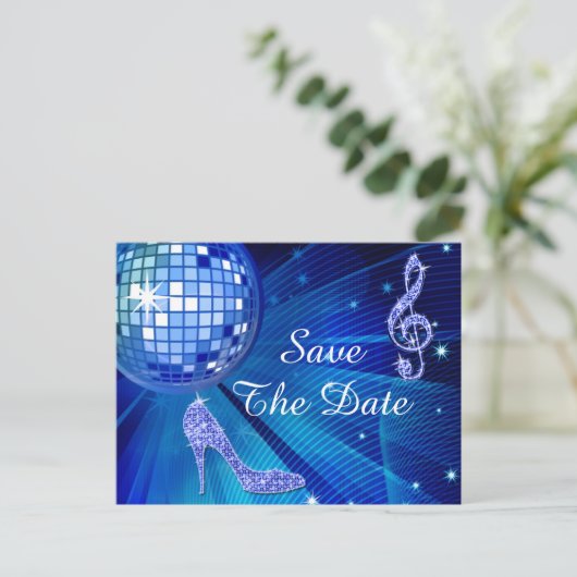 Carte Postale Faire-part Sparkly Stiletto Heel 30e anniversaire Enregistrer (Debout devant)