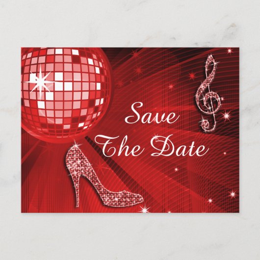 Carte Postale Faire-part Sparkly Stiletto Heel 50e anniversaire Enregistrer (Devant)
