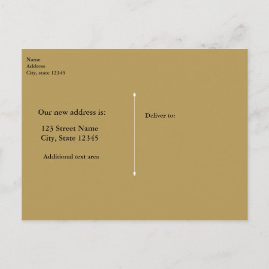 Carte Postale Faire-part Squelette Clé - Nous Avons Déménagé Nouveau Faire- (Dos)