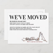 Carte Postale Faire-part squelette osseuse chiropracteur a déménagé chez lu (Devant / Derrière)