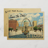 Carte Postale Faire-part St Louis Enregistrer La Date Missouri Saint Louis (Devant / Derrière)