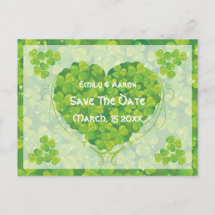 Carte Postale Faire-part St. Patrick's Day Mariage irlandais Enregistrer la