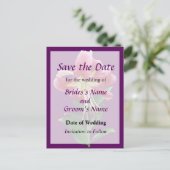 Carte Postale Faire-part Stargazer Lily Regarder vers le bas Mariage Enregi (Debout devant)