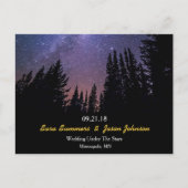 Carte Postale Faire-part Starry Night Mariage Horizontal Enregistrer La Dat (Devant)
