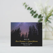 Carte Postale Faire-part Starry Night Mariage Horizontal Enregistrer La Dat (Debout devant)