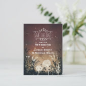 Carte Postale Faire-part Stars Et Foliage Rustiques Enchantés Enregistrer L (Debout devant)