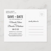 Carte Postale Faire-part String Lights Mariage rustique Enregistrer la date (Dos)