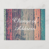 Carte Postale Faire-part Style bois Changement d'adresse (Devant)