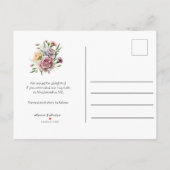 Carte Postale Faire-part Style de calendrier Mariage Enregistrer la date Ja (Dos)