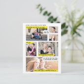 Carte Postale Faire-part Style de livre de bande dessinée Enregistrer la da (Debout devant)