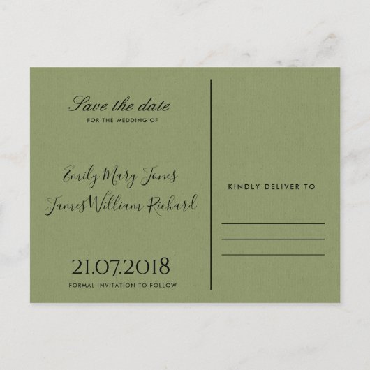 CARTE POSTALE FAIRE-PART SUCCULENT CACTUS ORANGE EAU ENREGISTRER LA DATE (Dos)