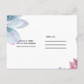 Carte Postale Faire-part Succulentes Chic Blanc Fiesta Rustique Enregistrez (Dos)