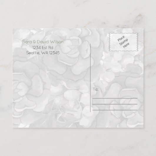 Carte Postale Faire-part Succulentes Mariage Rustique faire part de date (Dos)