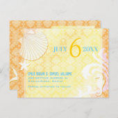 Carte Postale Faire-part Summer Breeze Beach Wedding Enregistrer la date (Devant / Derrière)