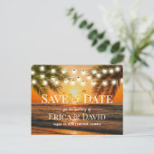 Carte Postale Faire-part Summer Sunset Beach Wedding Enregistrer la date (Debout devant)